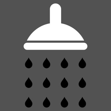 Duş düz vektör simgesi