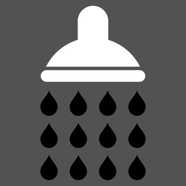 Duş düz vektör simgesi