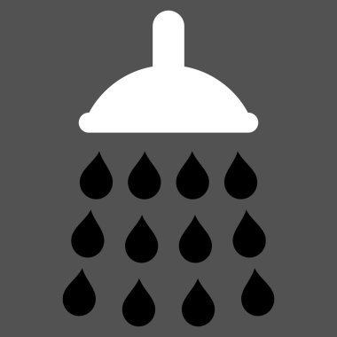 Duş düz vektör simgesi