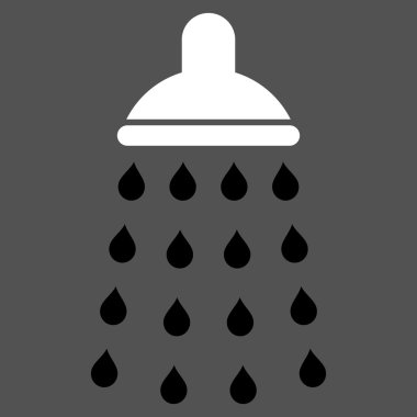 Duş düz vektör simgesi