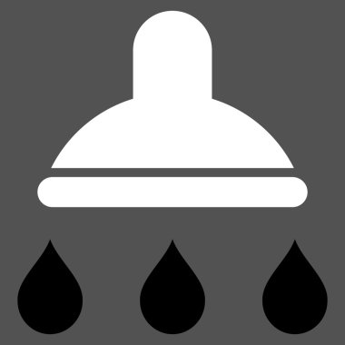 Duş düz vektör simgesi