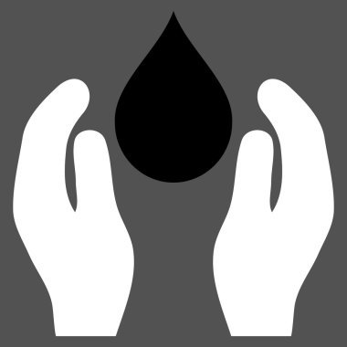 Su bakımı düz vektör simgesi