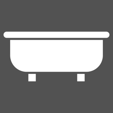 Küvet düz vektör simgesi