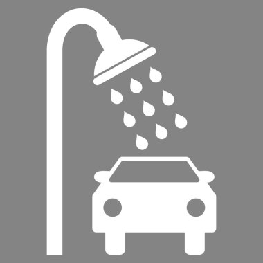 Araba duş düz vektör simgesi