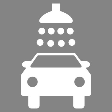 Araba duş düz vektör simgesi