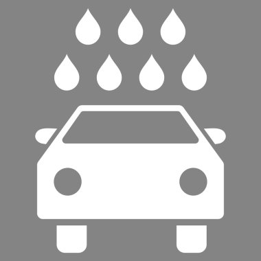 Araba duş düz vektör simgesi