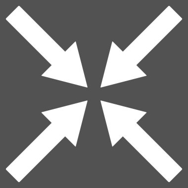 Center Arrows Flat Vector Symbol