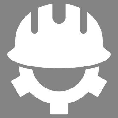 Geliştirme kask düz vektör simgesi