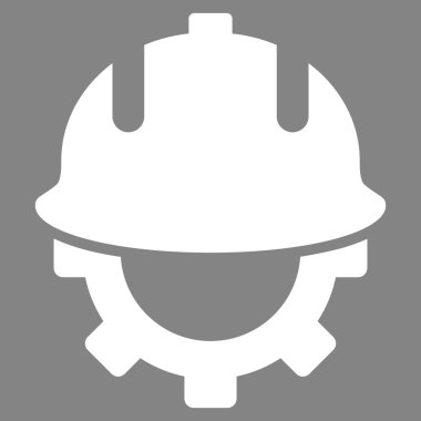 Geliştirme kask düz vektör simgesi