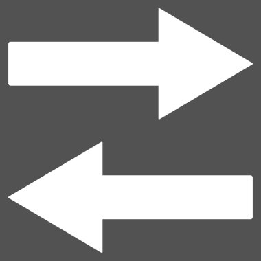 Horizontal Flip Arrows Flat Vector Symbol