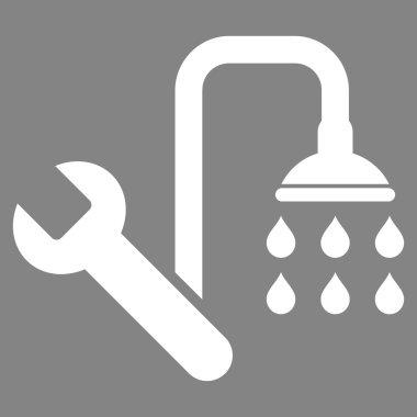 Sıhhi tesisat düz vektör simgesi