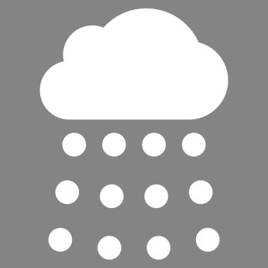 Yağmur bulutu düz vektör simgesi