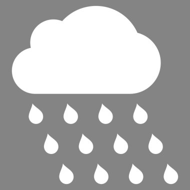 Yağmur bulutu düz vektör simgesi
