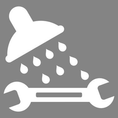 Duş sıhhi tesisat düz vektör simgesi