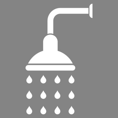 Duş düz vektör simgesi