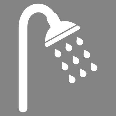 Duş düz vektör simgesi