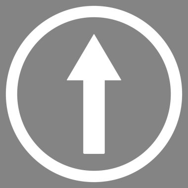 Up Rounded Arrow Flat Vector Symbol
