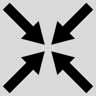 Center Arrows Flat Vector Symbol