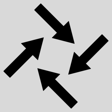 Centripetal Arrows Flat Vector Symbol