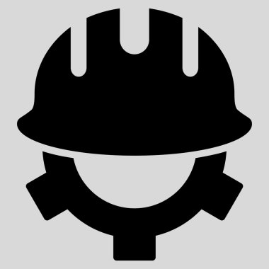 Geliştirme kask düz vektör simgesi