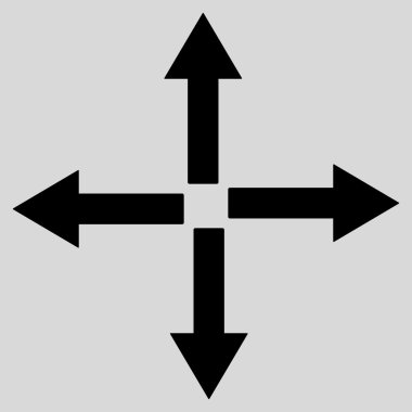 Genişletin okları düz vektör simgesi