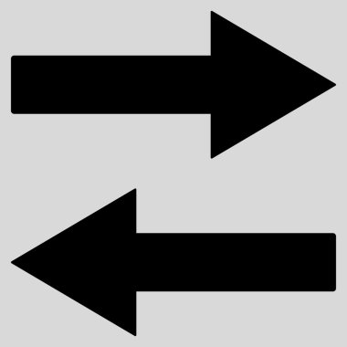 Horizontal Flip Arrows Flat Vector Symbol