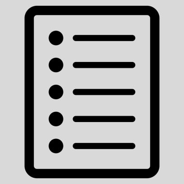 List Page Flat Vector Symbol