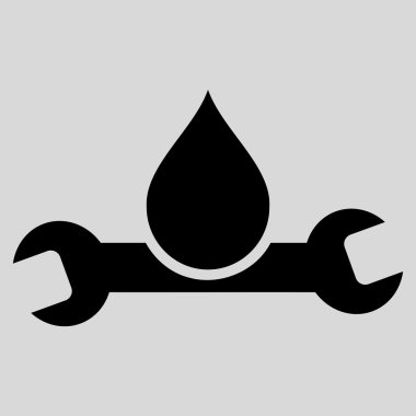 Sıhhi tesisat düz vektör simgesi