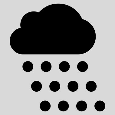 Yağmur bulutu düz vektör simgesi