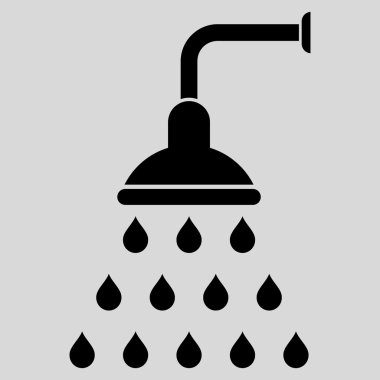 Duş düz vektör simgesi