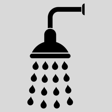 Duş düz vektör simgesi