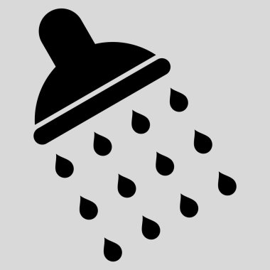 Duş düz vektör simgesi