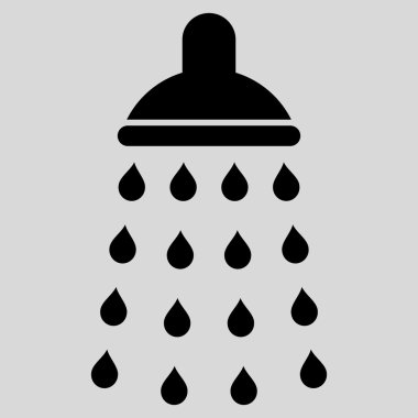 Duş düz vektör simgesi