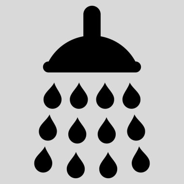 Duş düz vektör simgesi