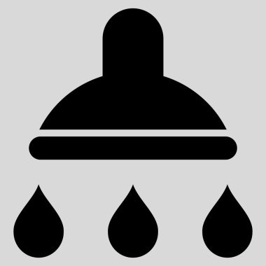 Duş düz vektör simgesi