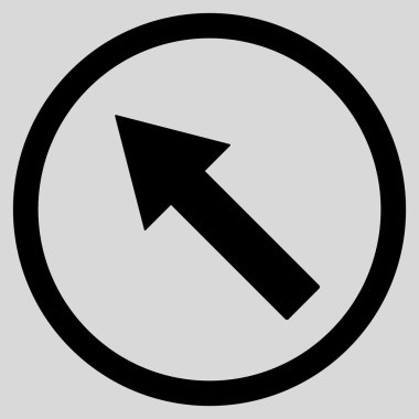 Up-Left Rounded Arrow Flat Vector Symbol