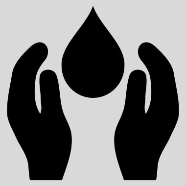 Su bakımı düz vektör simgesi