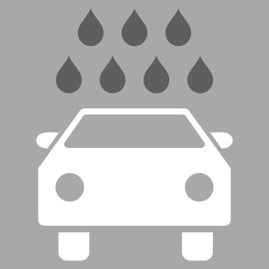 Araba duş düz vektör simgesi