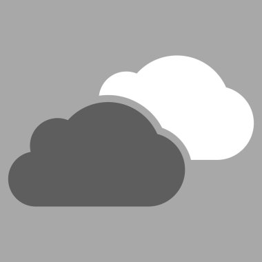 Bulutlar düz vektör simgesi