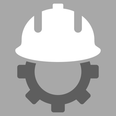 Geliştirme kask düz vektör simgesi