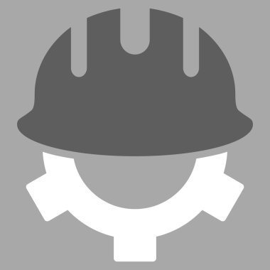 Geliştirme kask düz vektör simgesi