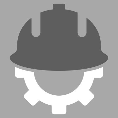 Geliştirme kask düz vektör simgesi