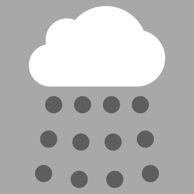 Yağmur bulutu düz vektör simgesi