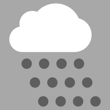 Yağmur bulutu düz vektör simgesi