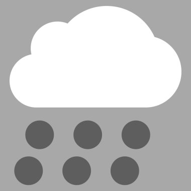 Yağmur bulutu düz vektör simgesi