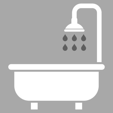 Duş banyo düz vektör simgesi