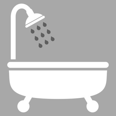 Duş banyo düz vektör simgesi