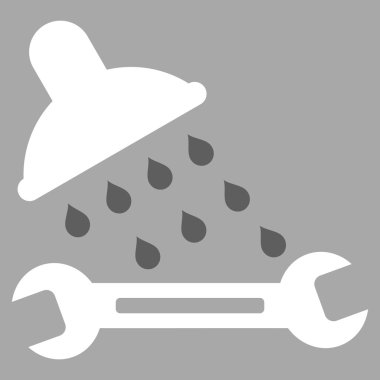 Duş sıhhi tesisat düz vektör simgesi