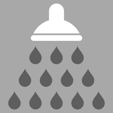 Duş düz vektör simgesi