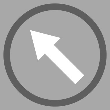 Up-Left Rounded Arrow Flat Vector Symbol